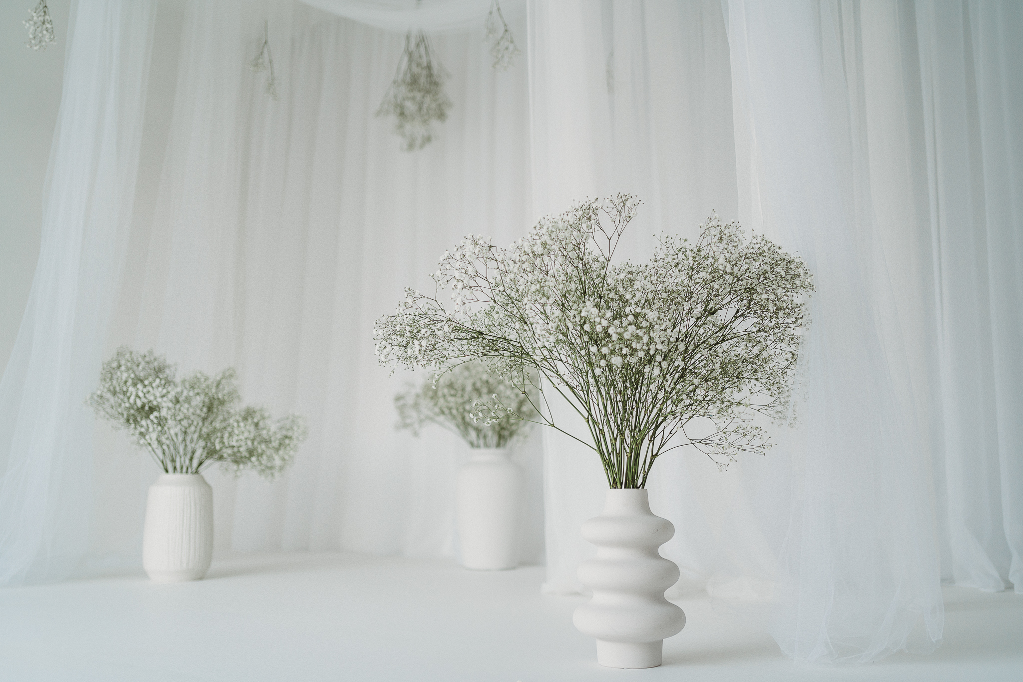 Nová scéna Spring in White pro jarní focení v Líbezném fotostudiu